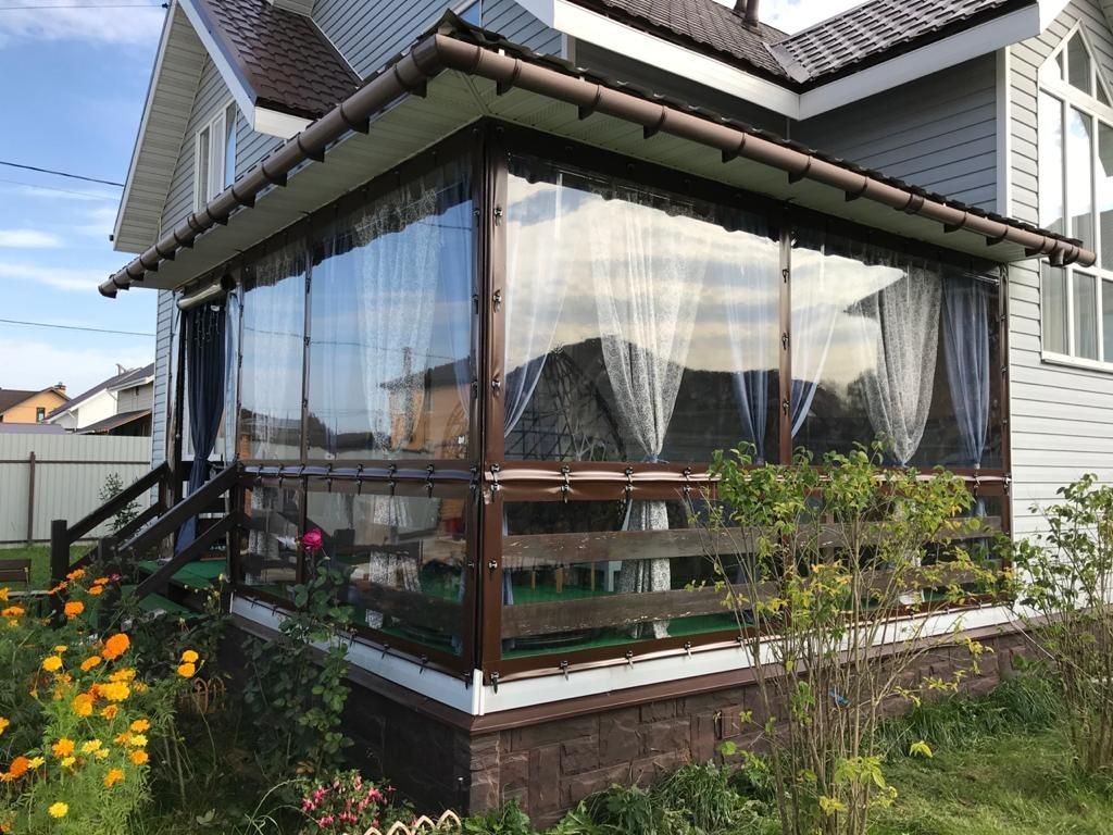 Мягкие окна для террасы частного дома в городе Кувшиново
